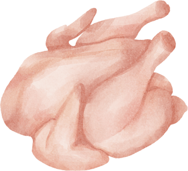 watercolor chicken meat png