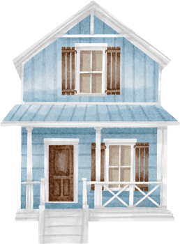 watercolor house illustration png