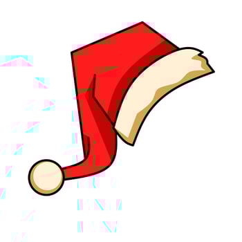 Santa hat icon, red Hat santa with elegance concept vector