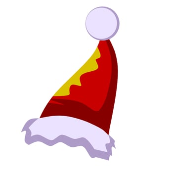 Santa hat icon, red Hat santa with elegance concept vector