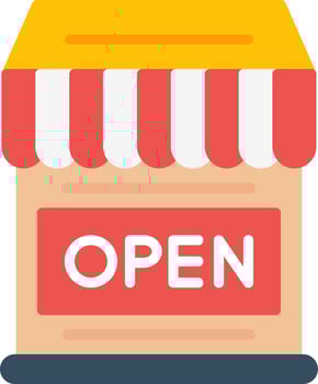 Shop Open Vector Icon Design