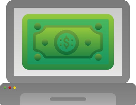 Online Cash Payment Vector Icon Design