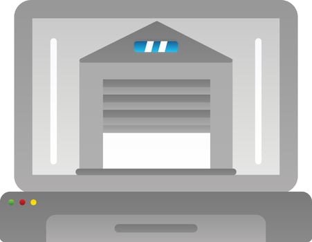 Online Warehouse Vector Icon Design