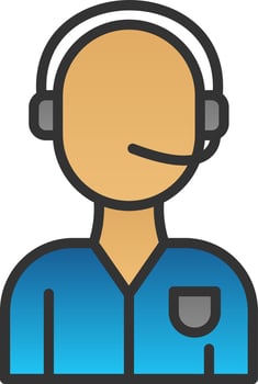 Customer Service Agent Vector Icon Design