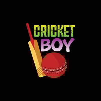 Cricket Boy vector t-shirt design. Cricket t-shirt design. Can be used for Print mugs, sticker designs, greeting cards, posters, bags, and t-shirts.