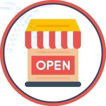Shop Open Vector Icon Design