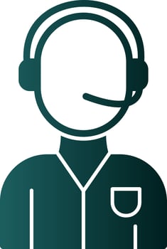 Customer Service Agent Vector Icon Design
