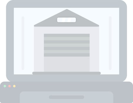 Online Warehouse Vector Icon Design
