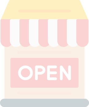 Shop Open Vector Icon Design