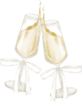 watercolor champagne wedding png