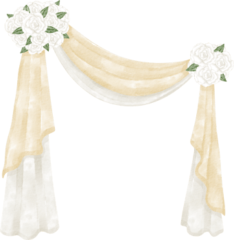 watercolor wedding curtain png