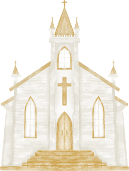watercolor church wedding png