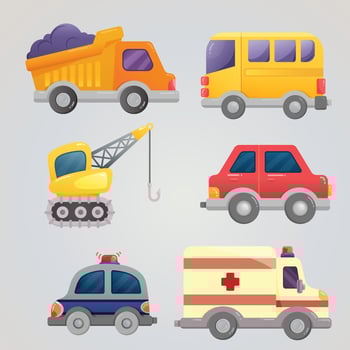 Cute Cartoon Cars vector