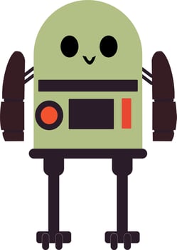 robot vector illustration. Cartoon robot.