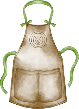 watercolor apron garden png