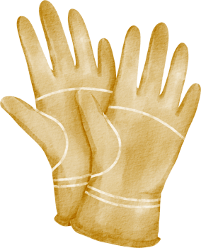 watercolor gardening gloves png