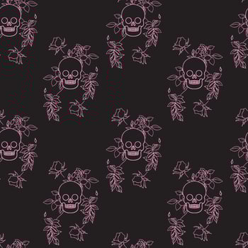 Skull vector ornament for fashion design, pattern, background or tattoo