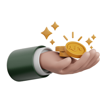 3d rendering income isolated useful for banking, money, currency, finance and business design png