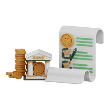 3d rendering bank statement isolated useful for banking, money, finance and business design png
