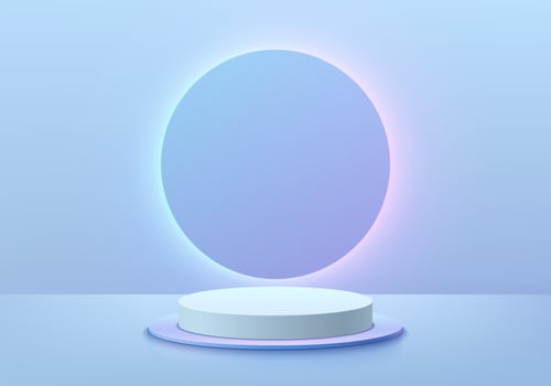 Minimalist display stage with pastel colors vector