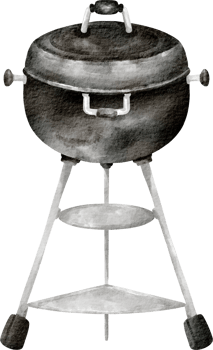 watercolor barbecue grill png