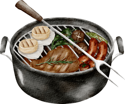 watercolor barbecue grilled png