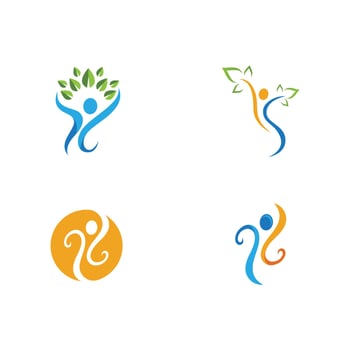 Human character logo sign vector