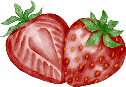 watercolor strawberry fruit png