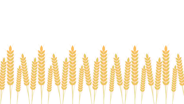 Wheat pattern wallpaper. oat symbol. free space for text. rice sign. Rice pattern wallpaper. vector