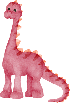 watercolor cute dinosaur png