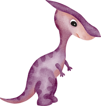 watercolor cute dinosaur png