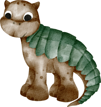 watercolor dinosaur cartoon png