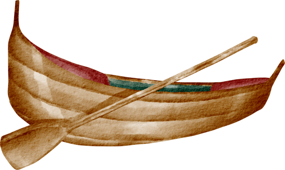 watercolor row boat gondola png