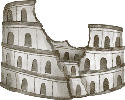 colosseum watercolor Italy png