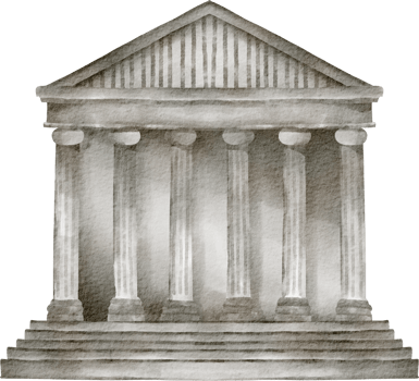 temple watercolor old png