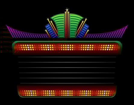Classic colorful neon vector