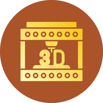 3d Printing Creative Icon Design vector