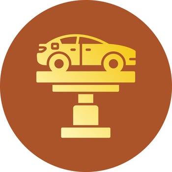 Car Lifter Creative Icon Design vector