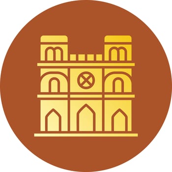 Notre Dame Creative Icon Design vector