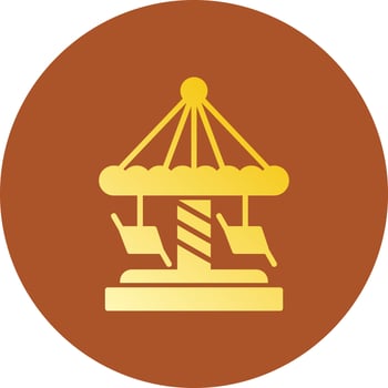 Merry Go Round Creative Icon Design vector