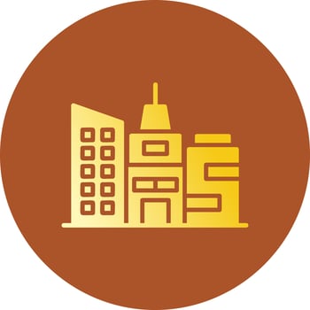 Property Building Creative Icon Design vector
