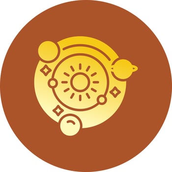 Solar System Creative Icon Design vector