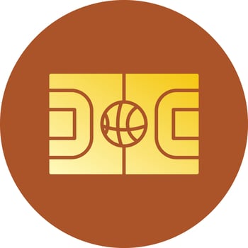 Basketball Court Creative Icon Design vector