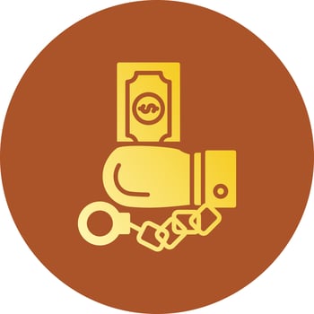 Corruption Creative Icon Design vector