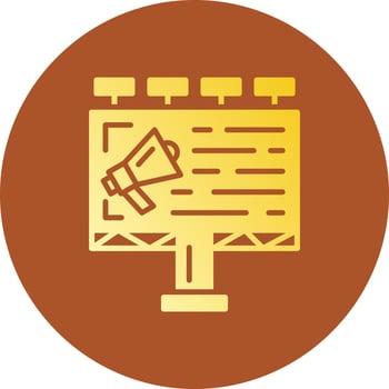 Billboard Creative Icon Design vector