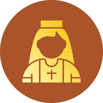 nun Creative Icon Design vector