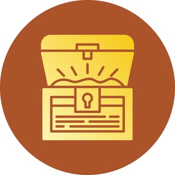 Treasure Chest Creative Icon Design vector