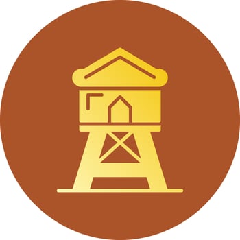 Watchtower Creative Icon Design vector