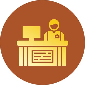 Cashier Creative Icon Design vector