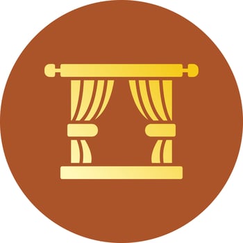 Curtain Creative Icon Design vector
